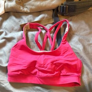 Lululemon Athletica Vibrant Pink Strappy Sports Bra